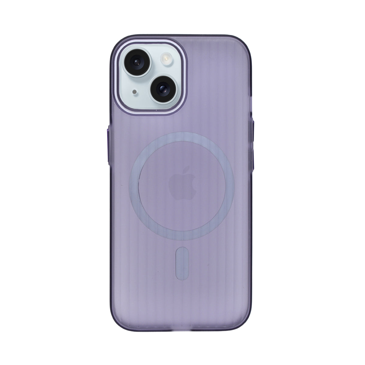 Matte Tinted Transparent Corrugated Texture MagSafe Compatible Phone Case for iPhone 15