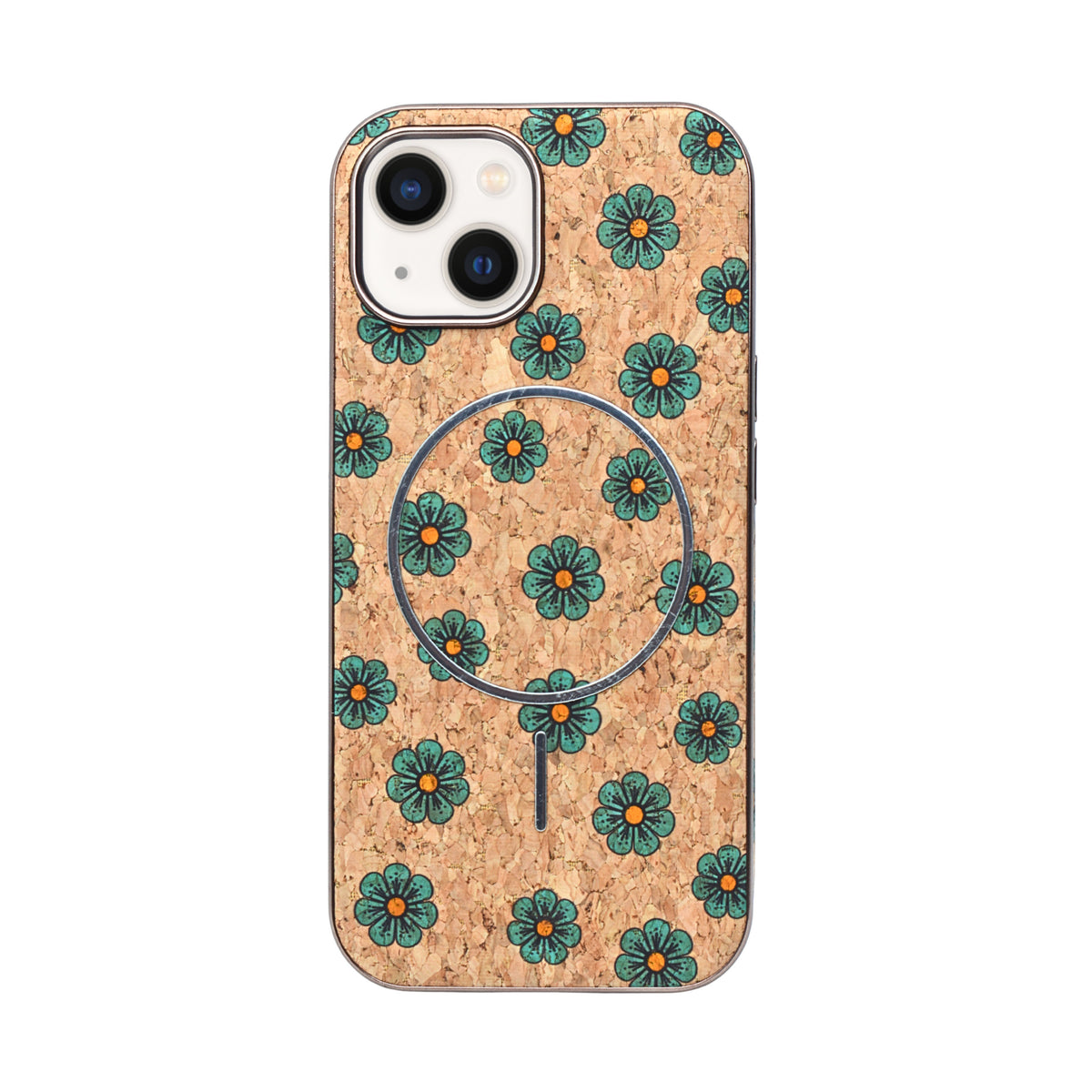 Cork Texture Printed MagSafe Compatible Phone Case for iPhone 13 / 14
