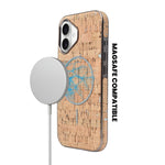 Cork Texture Printed MagSafe Compatible Phone Case for iPhone 16