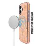 Cork Texture Printed MagSafe Compatible Phone Case for iPhone 17