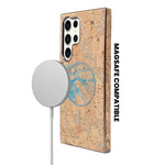 Cork Texture Printed MagSafe Compatible Phone Case for Samsung Galaxy S23 Ultra