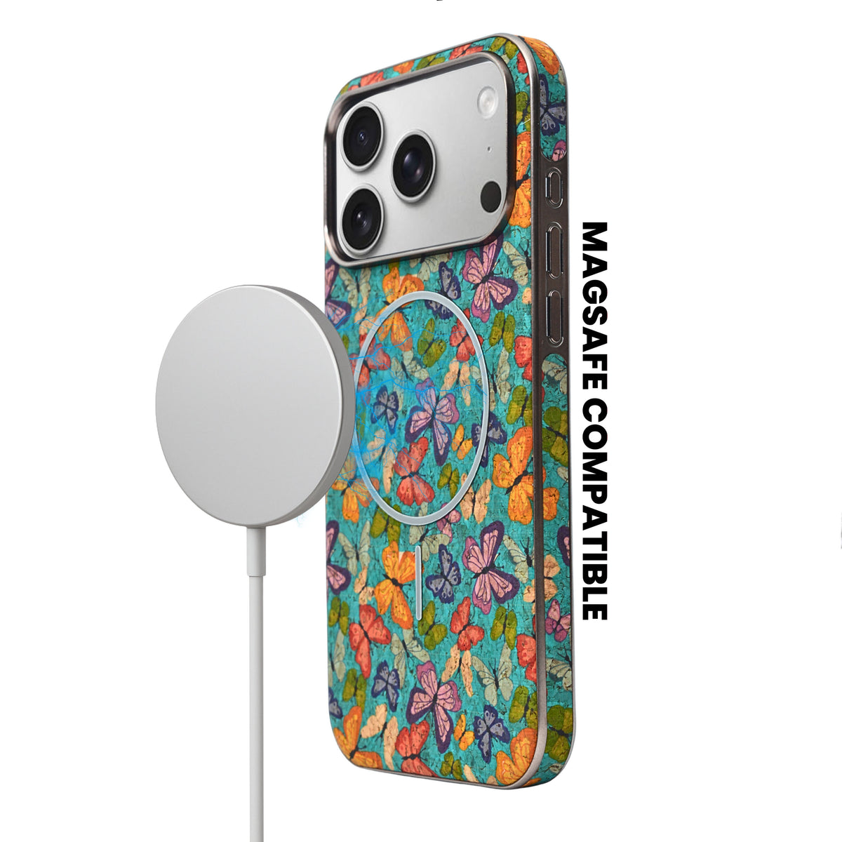 Cork Texture Printed MagSafe Compatible Phone Case for iPhone 17 Pro Max