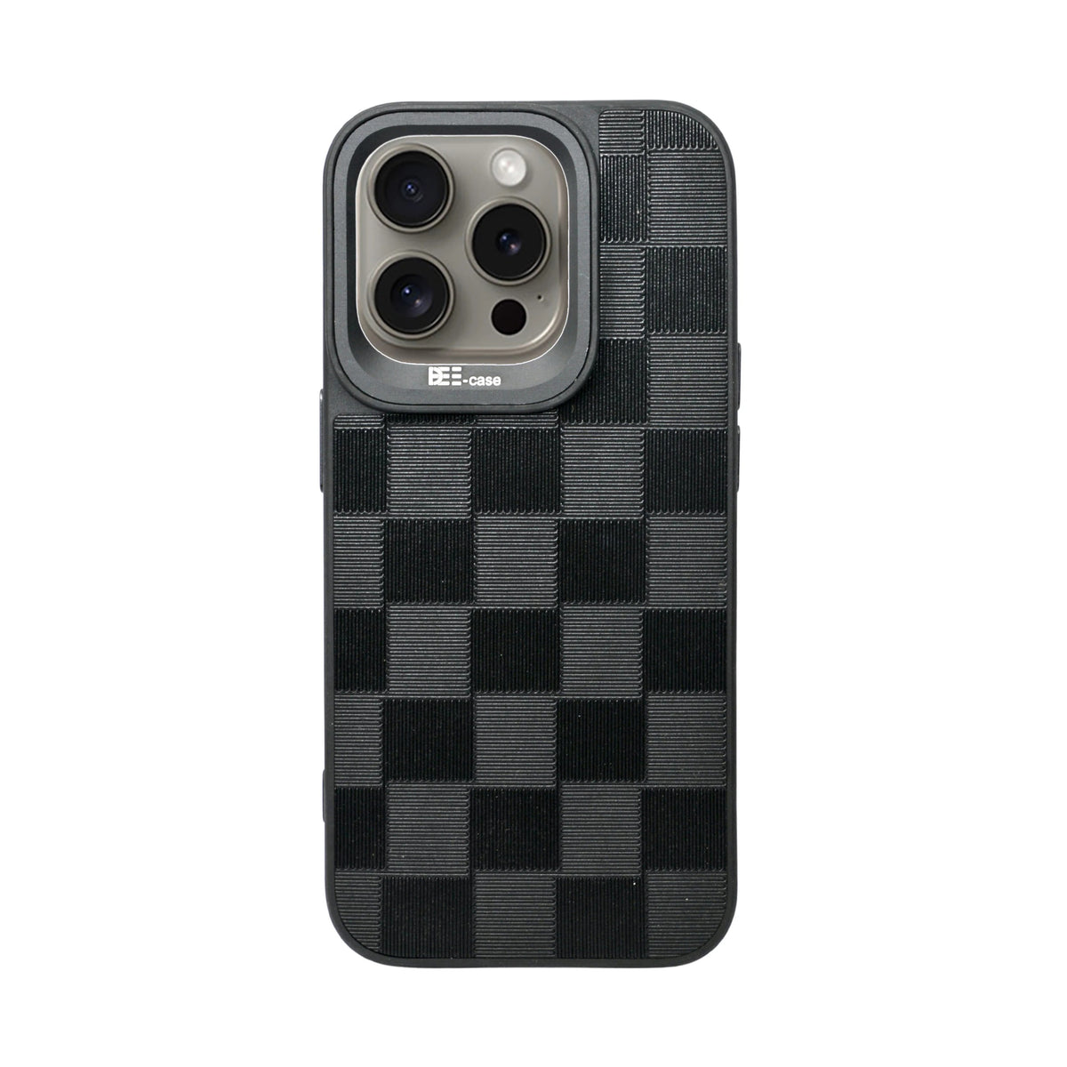 Checkered Texture Grip Case For iPhone 15 Pro Max