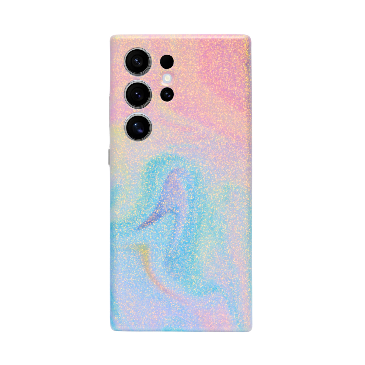 Premium Pastel Glitter Marble Finish Hard Phone Case for Samsung Galaxy S24 Ultra