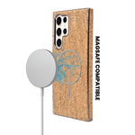 Cork Texture Printed MagSafe Compatible Phone Case for Samsung Galaxy S23 Ultra