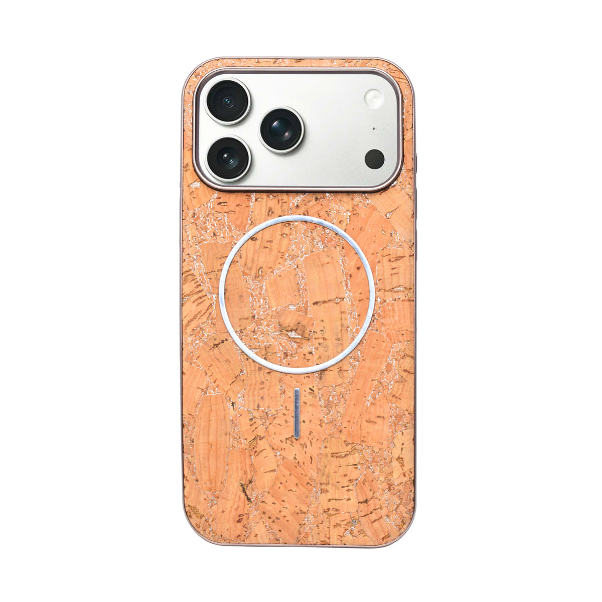 Cork Texture Printed MagSafe Compatible Phone Case for iPhone 17 Pro Max
