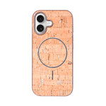 Cork Texture Printed MagSafe Compatible Phone Case for iPhone 17