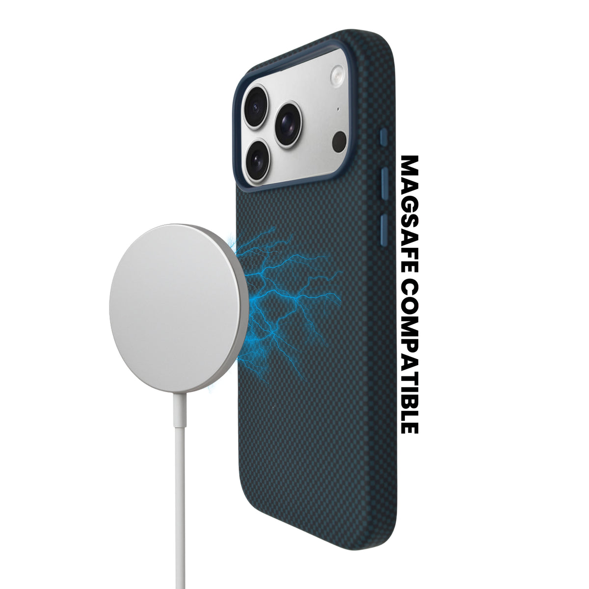 Sleek Carbon Fiber MagSafe Compatible Phone Case for iPhone 17 Pro Max