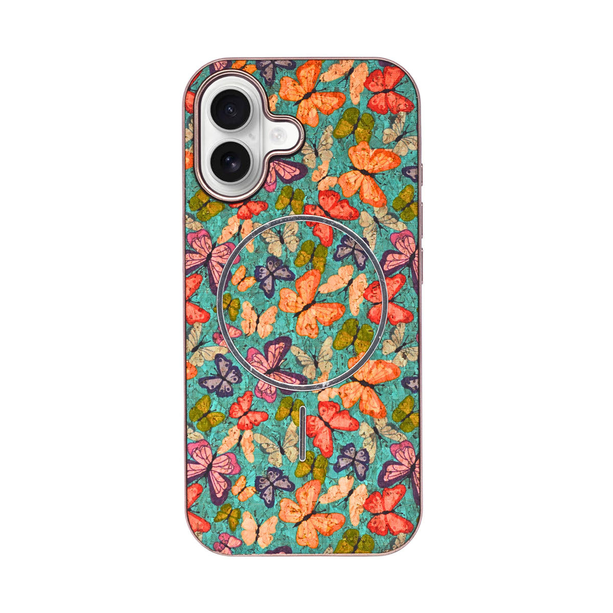 Cork Texture Printed MagSafe Compatible Phone Case for iPhone 17