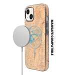 Cork Texture Printed MagSafe Compatible Phone Case for iPhone 13 / 14