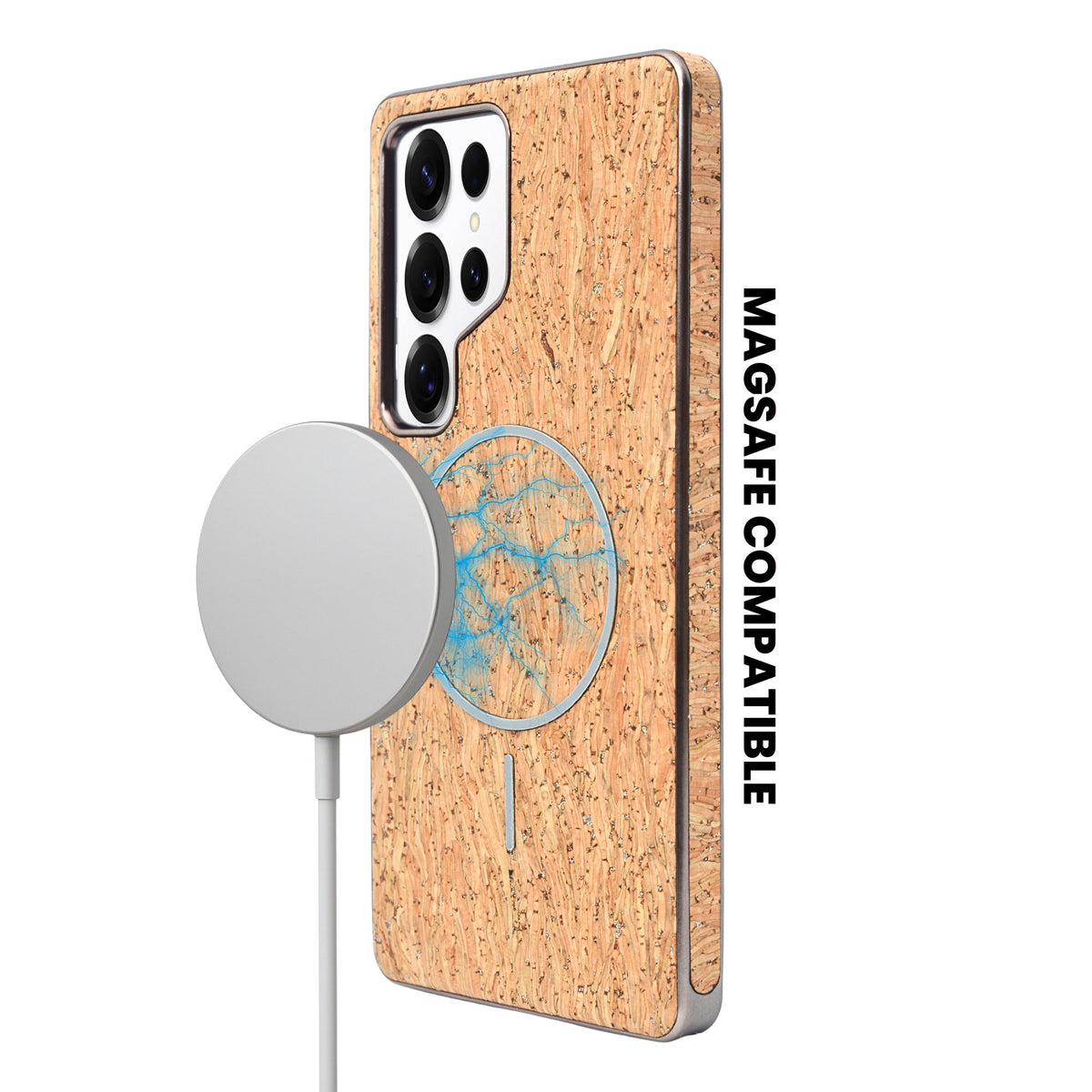 Cork Texture Printed MagSafe Compatible Phone Case for Samsung Galaxy S25 Ultra