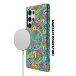 Cork Texture Printed MagSafe Compatible Phone Case for Samsung Galaxy S24 Ultra