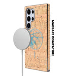 Cork Texture Printed MagSafe Compatible Phone Case for Samsung Galaxy S24 Ultra