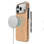 Cork Texture Printed MagSafe Compatible Phone Case for iPhone 17 Pro Max