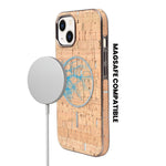 Cork Texture Printed MagSafe Compatible Phone Case for iPhone 13 / 14
