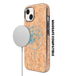Cork Texture Printed MagSafe Compatible Phone Case for iPhone 13 / 14