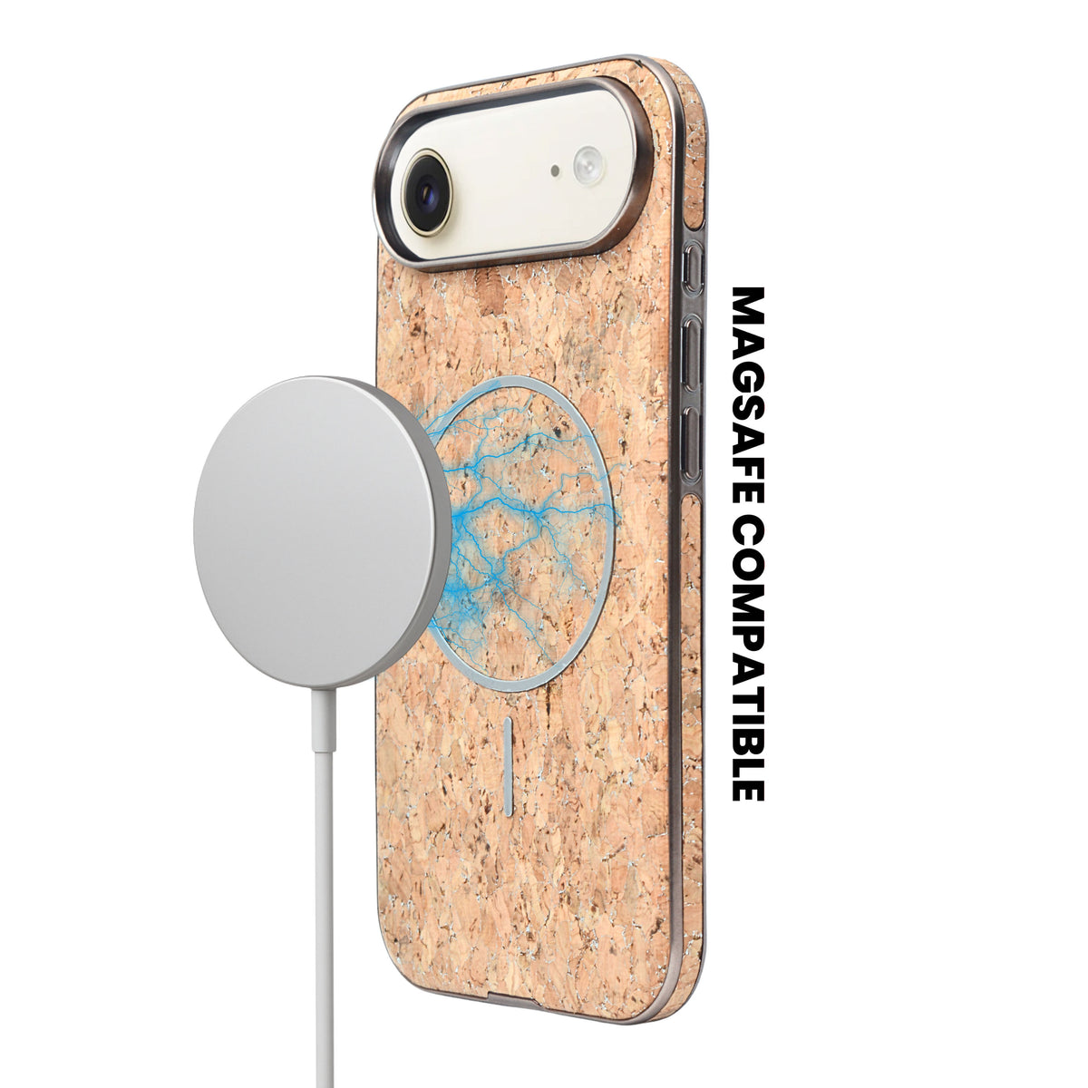 Cork Texture Printed MagSafe Compatible Phone Case for iPhone 17 Air