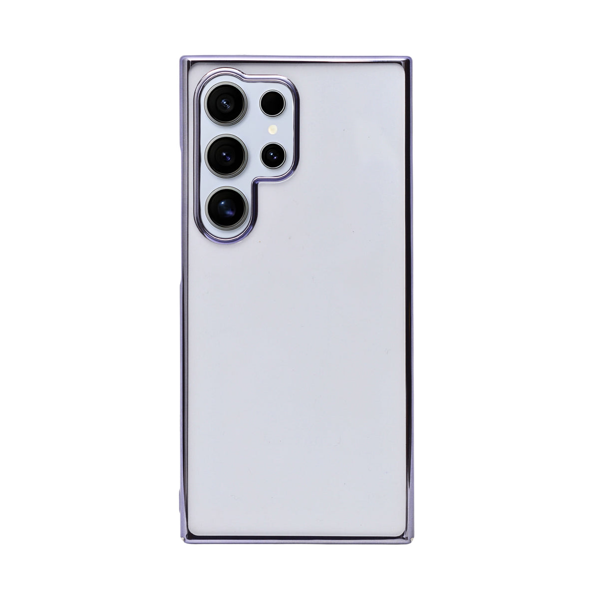 Crystal Clear with Glossy Chrome Phone Case for Samsung Galaxy S24 Ultra