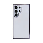 Crystal Clear with Glossy Chrome Phone Case for Samsung Galaxy S24 Ultra
