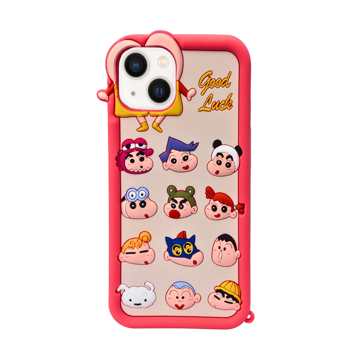 3D Cartoon Shinchan Character Design Phone Case For iPhone 15