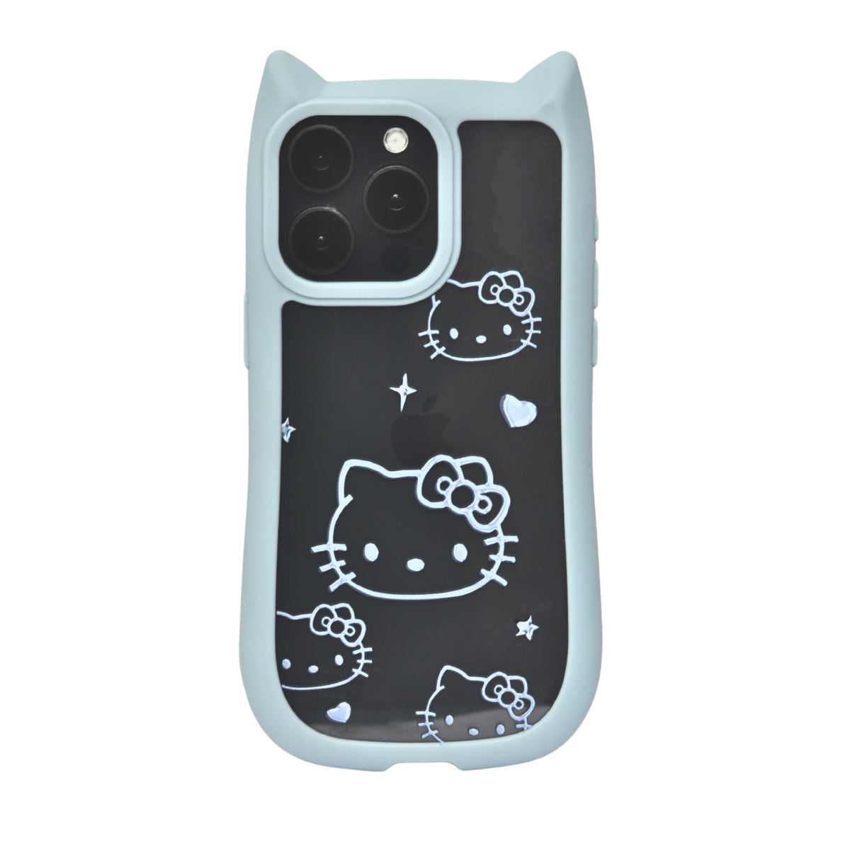Cute Cartoon Phone Case with Cat Ears For iPhone 15 Pro