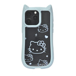 Cute Cartoon Phone Case with Cat Ears For iPhone 15 Pro