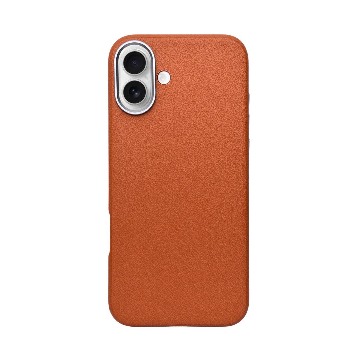 Leather Textured with Metallic Camera Ring for iPhone 16