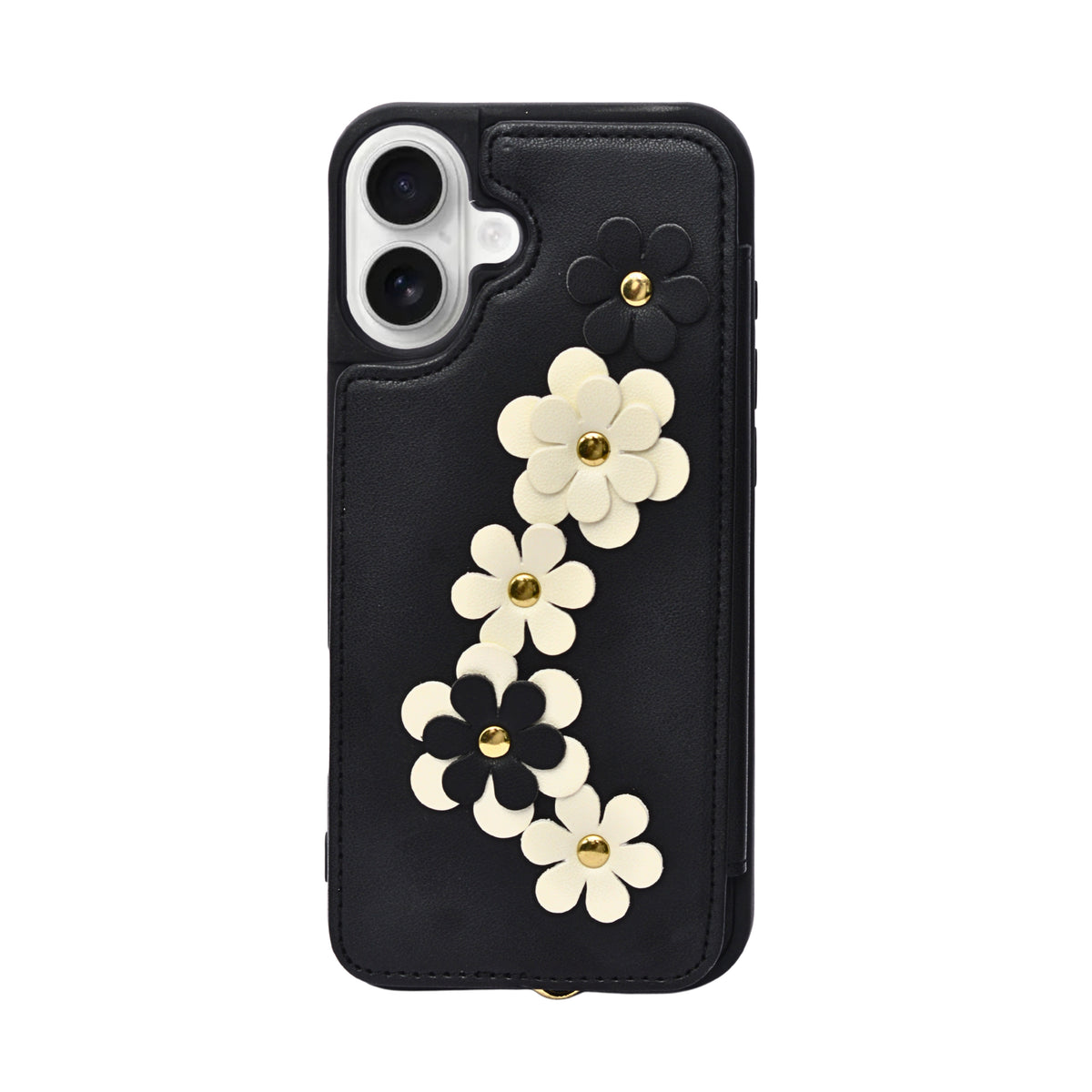 3D Flower Wallet Flip with Card Holder & Detachable Sling Phone Case for iPhone 16 Plus