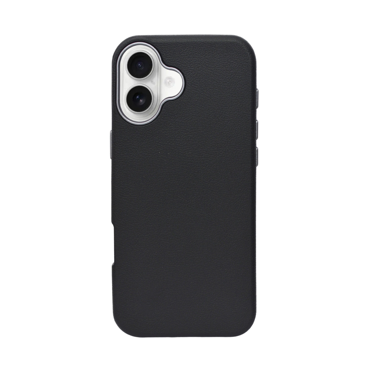 Premium PU Leather with Metal Camera Frame Phone Case for iPhone 16 Plus