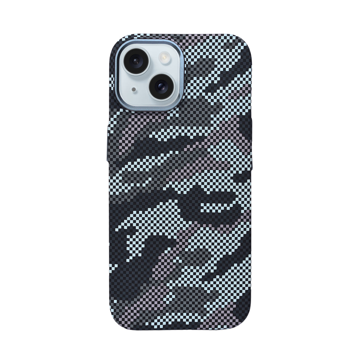 Camouflage Pixel Pattern Phone Case for iPhone 15