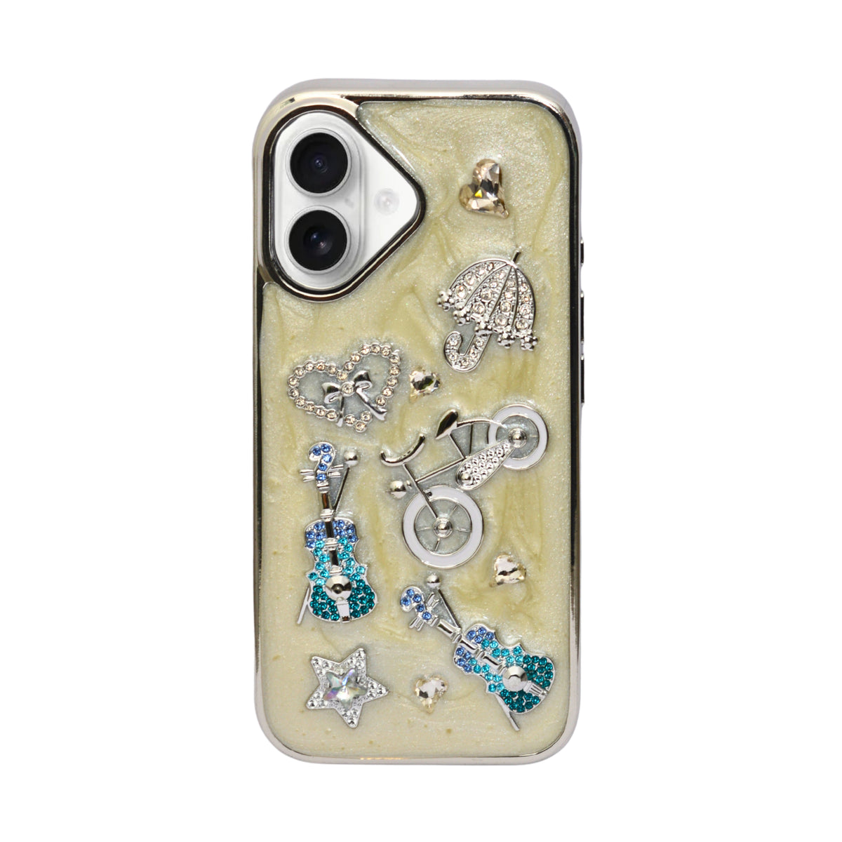 Rhinestone Embellished Phone Case for iPhone 16