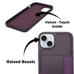 Slim Leather Wallet With Card Holder Case For iPhone 14 Plus / 15 Plus