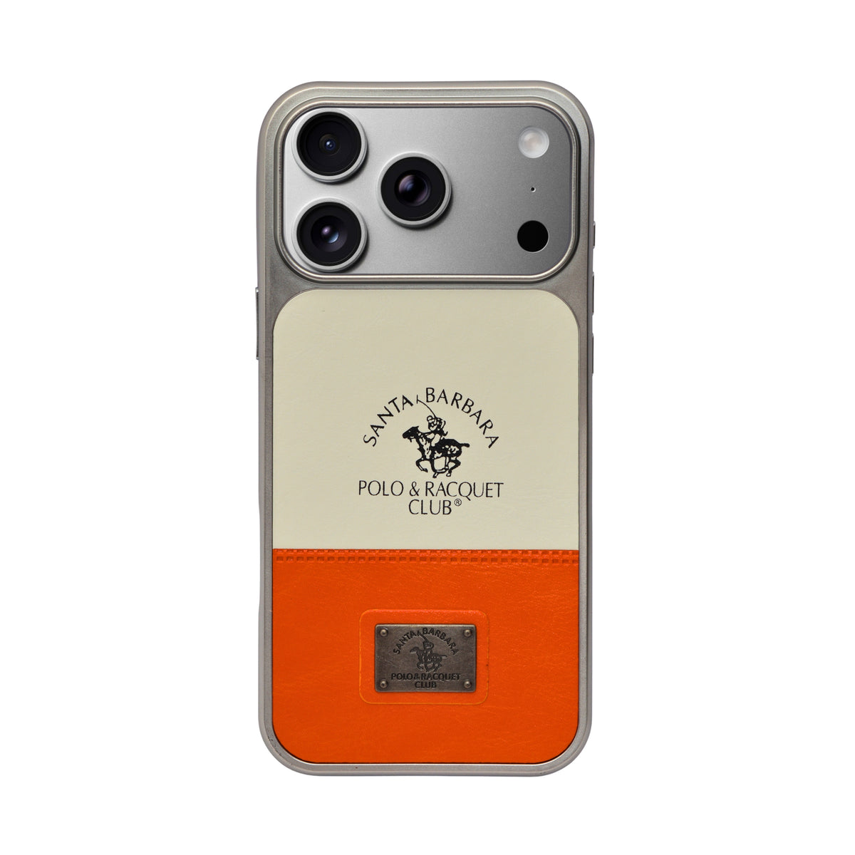 Santa Barbara Polo Club Dual Tone Leather Finish Phone Case for iPhone 17 Pro