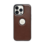 Premium PU Leather Phone Case with Logo Cutout for iPhone 13 Pro