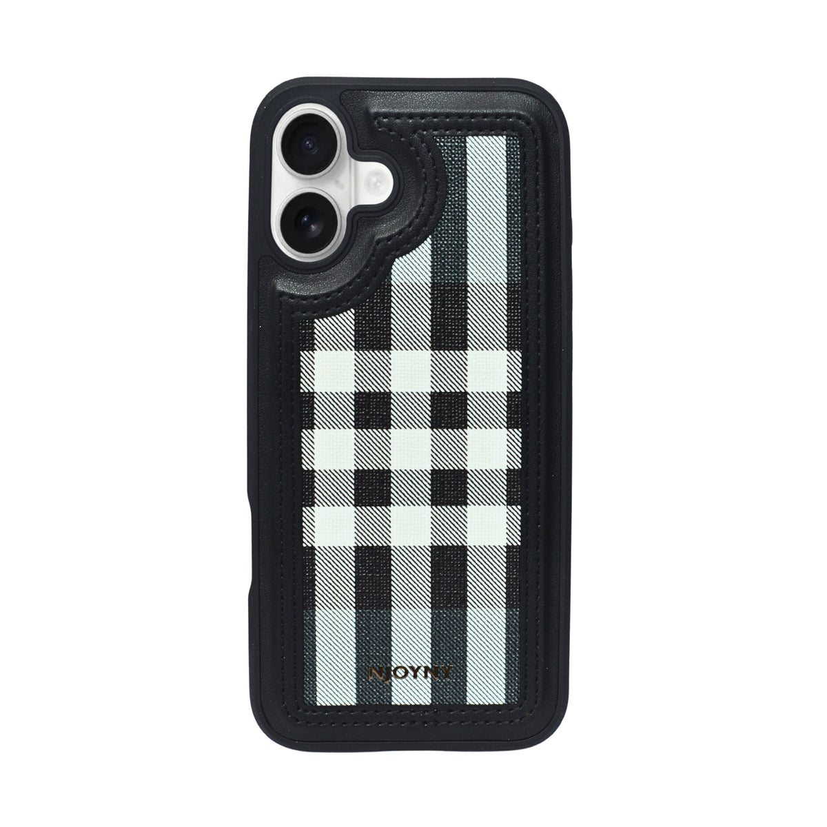 Leather Case, Classic Elegant Slim PU Checks Luxury Design Case For iPhone 16 Plus