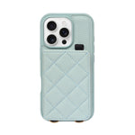 Quilted PU Leather Wallet with Mirror Card Holder & Detachable Sling Phone Case for iPhone 16 Pro
