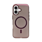 Tinted Transparent Corrugated Texture MagSafe Compatible Phone Case for iPhone 16 Plus