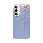 Luxury Glitter Finish with 3D Pearl Flower Design Phone Case for Samsung S23fe