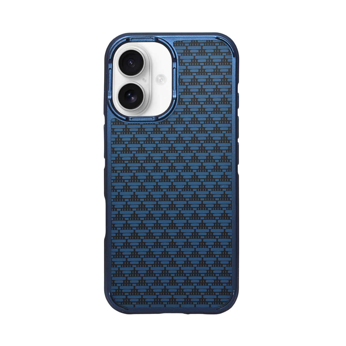 Geometric Carbon Fiber Texture Phone Case for iPhone 16