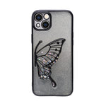 Stylish Luxury Eye Catching Butterfly Glitter Phone Case for iPhone 14 Plus/ 15 Plus