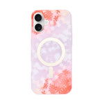 Transparent Floral MagSafe Compatible Phone Case for iPhone 16 Plus