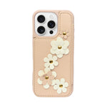 3D Flower Wallet Flip with Card Holder & Detachable Sling Phone Case for iPhone 16 Pro