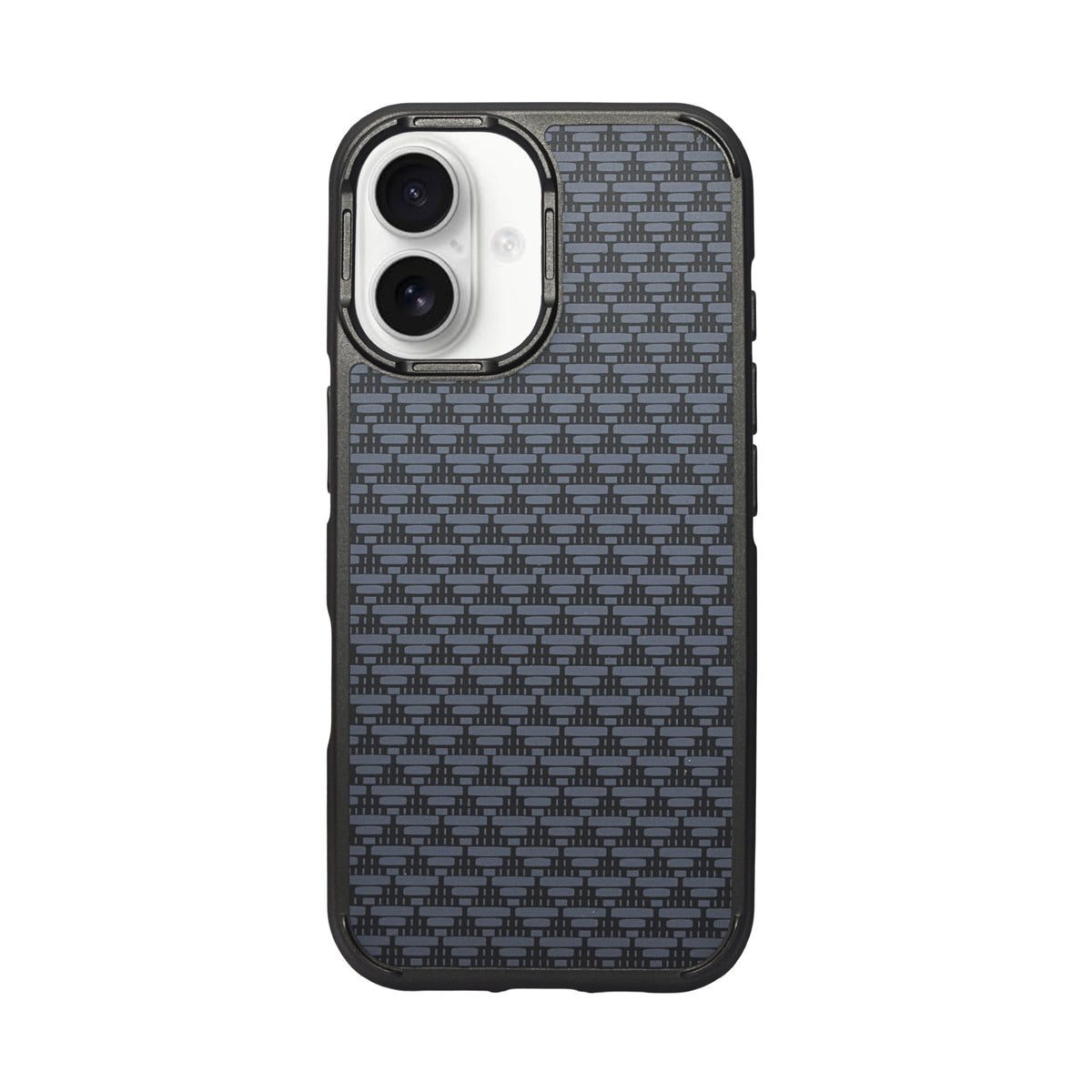 Geometric Carbon Fiber Texture Phone Case for iPhone 16