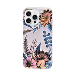 Vibrant Transparent Floral Pattern Phone Case for iPhone 16 Pro Max