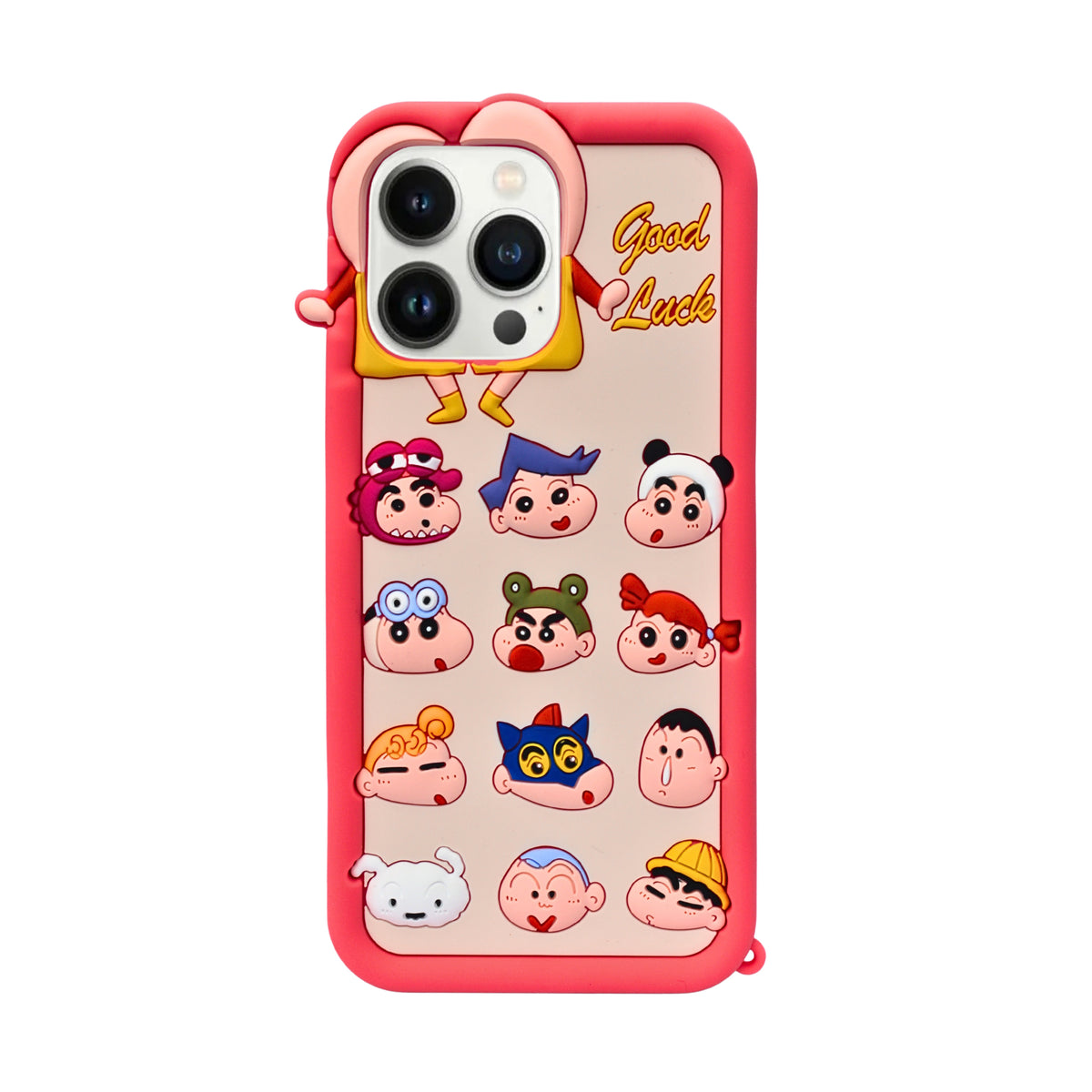 3D Cartoon Shinchan Character Design Phone Case For iPhone 14 Pro Max