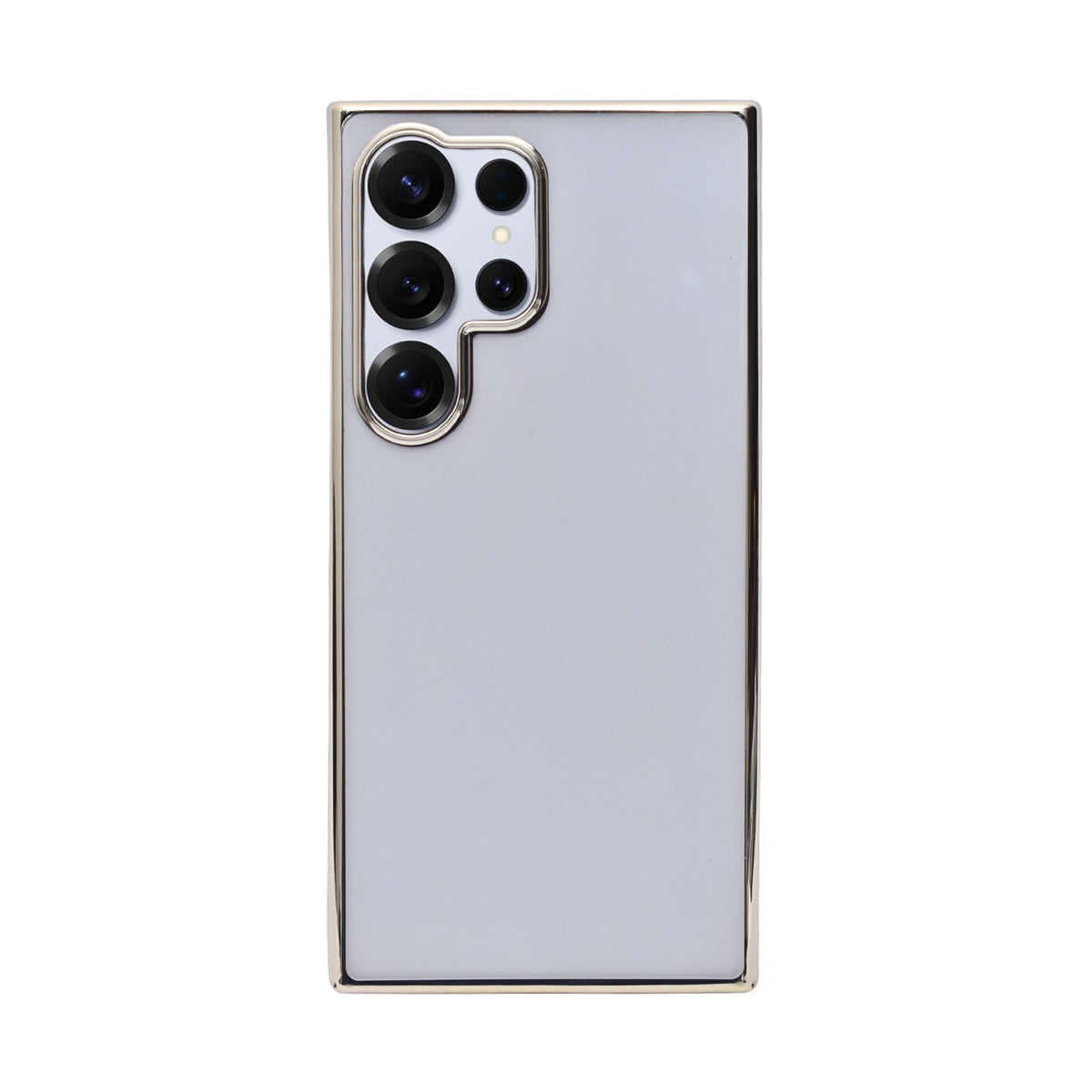 Crystal Clear with Chrome Frame Phone Case for Samsung Galaxy S24 Ultra