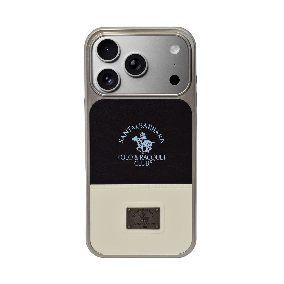 Santa Barbara Polo Club Dual Tone Leather Finish Phone Case for iPhone 17 Pro