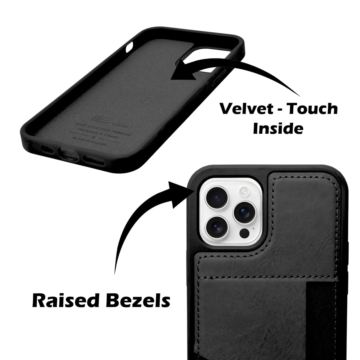 Slim Leather Wallet With Card Holder Case For iPhone 12 / 12 Pro