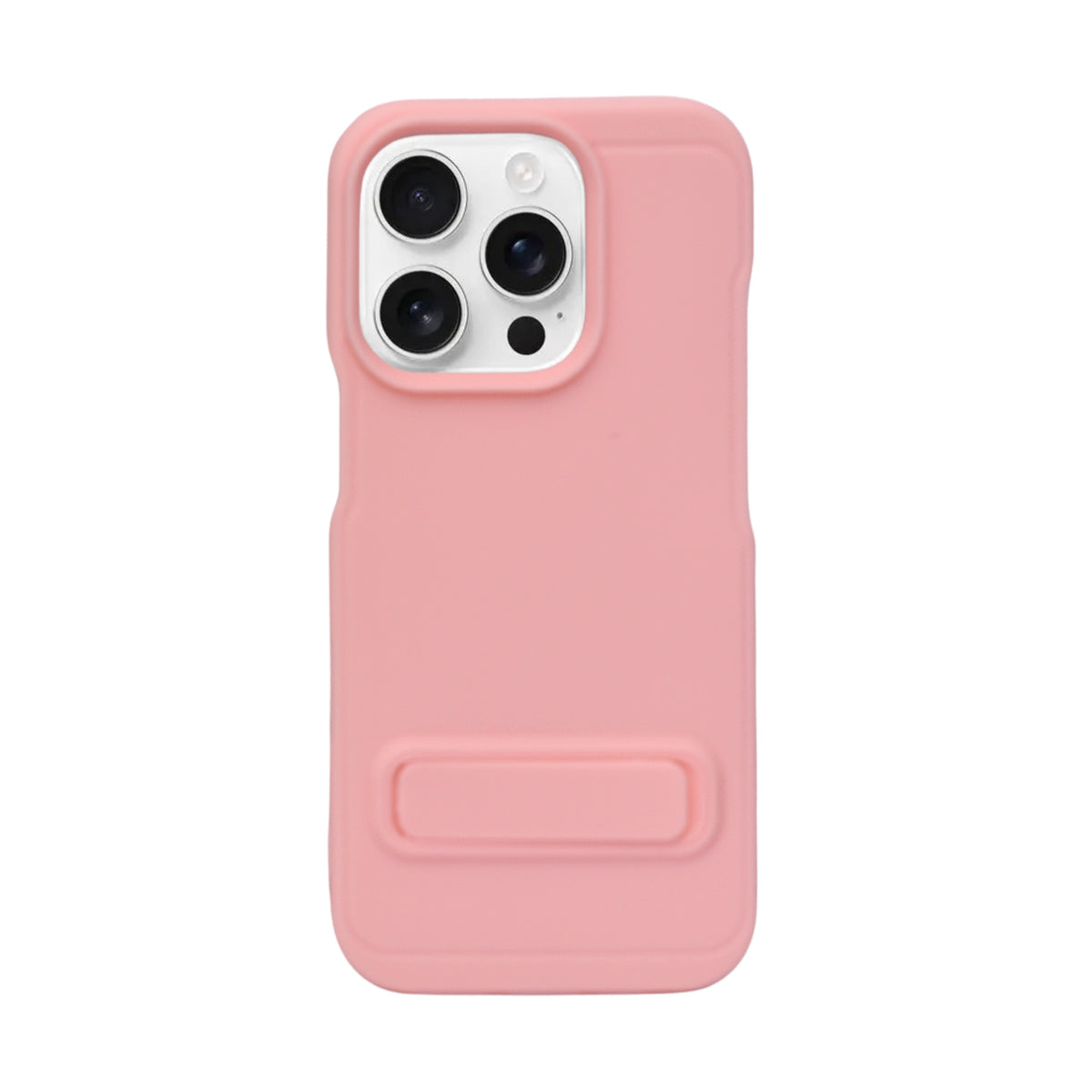 Silicone Soft Matte Finish Phone Case with Kickstand For iPhone 16 Pro Max