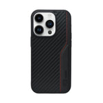Leather Grip with Red Stitch Detailing Phone Case For iPhone 14 Pro Max